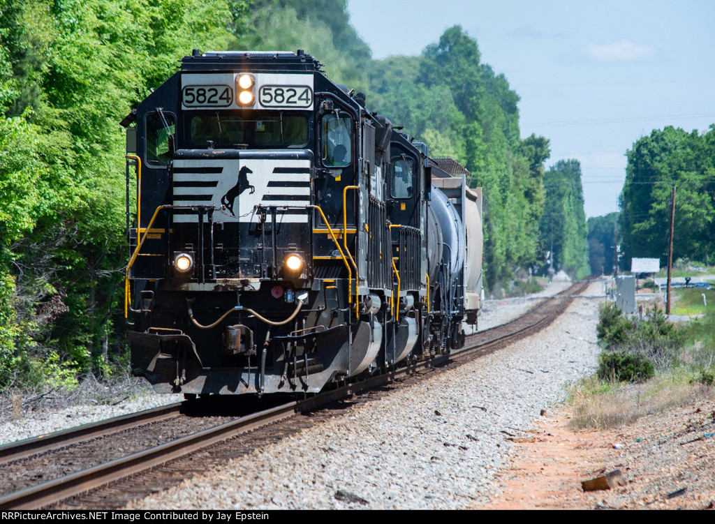 NS 5824 leads P07 back to Greensboro 